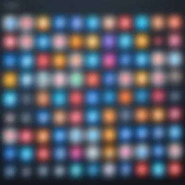 Diverse Social Media Platforms Icons Icons representing various social media platforms