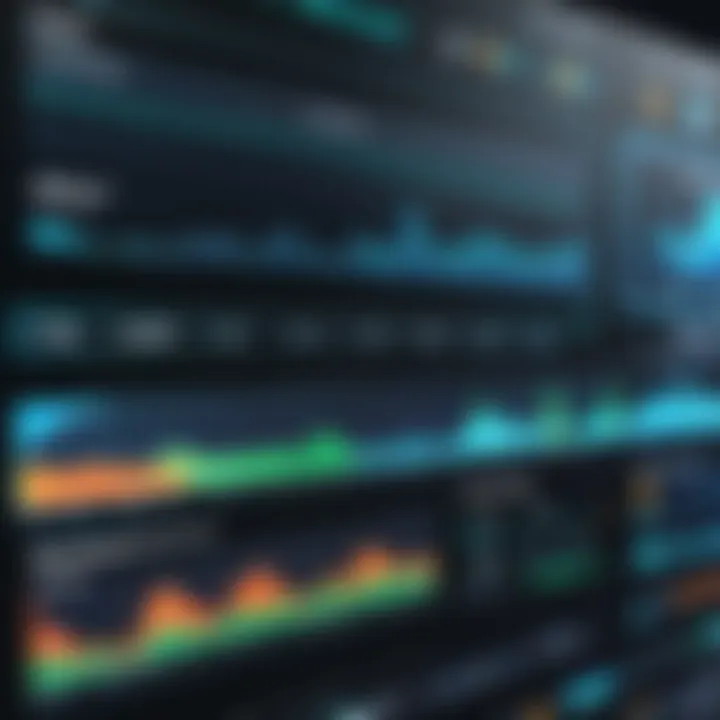 Visual representation of network bandwidth monitoring dashboard