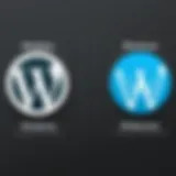 Visual comparison of CMS and WordPress features