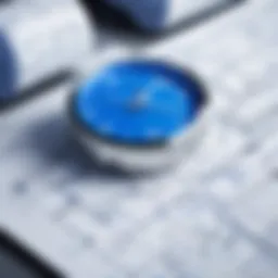 Architectural blueprint with time tracking overlay