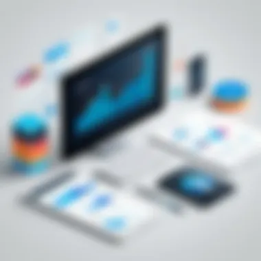 Data Analytics in Mobile Marketing Illustration Illustration of data analytics in mobile marketing