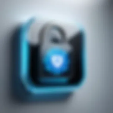Symbol of Data Protection in Healthcare A secure digital lock symbolizing data protection