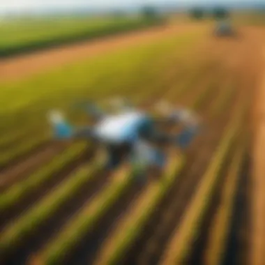 Transforming Agriculture with Drone Technology Drones monitoring agricultural fields
