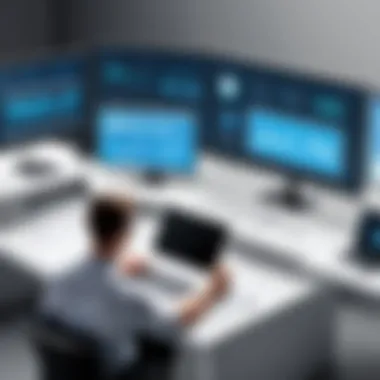 Streamlined HR Operations Illustration of streamlined HR operations with advanced software