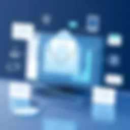 Visual representation of email management software interface showcasing streamlined features for law firms
