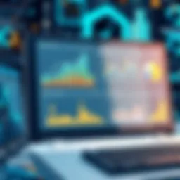 An intricate dashboard displaying predictive analytics insights