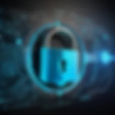 Lock symbol representing digital security