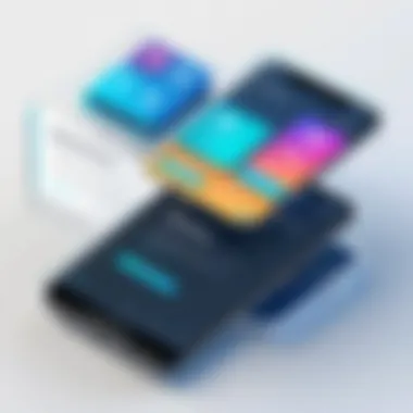 Illustration showing advantages of using free app building tools