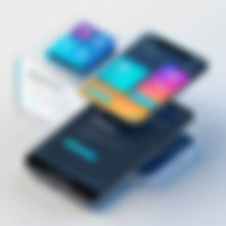 Illustration showing advantages of using free app building tools