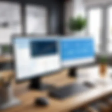 Evaluating Software Options for Property Management Illustration of property managers evaluating software options