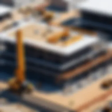 Modern Construction Technology A modern construction site showcasing advanced technology
