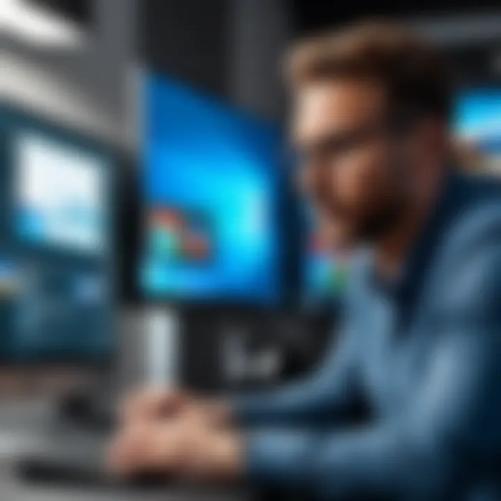 Professional video editor reviewing footage on Windows 10