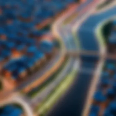 Optimized Routes on Digital Maps A digital map showcasing optimized routes for delivery vehicles