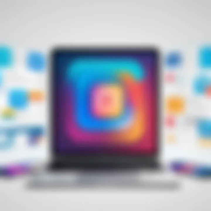 Visual representation of content planning for social media