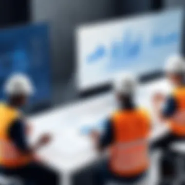 Enhanced Team Collaboration in Construction Projects Team collaboration on a construction project using technology