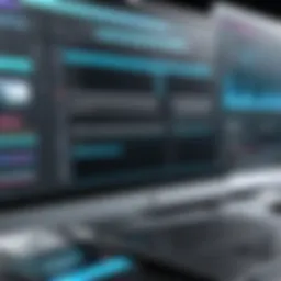 User interface of montage editing software showcasing features