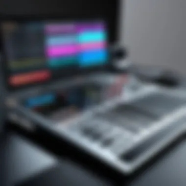 Serato Studio User Interface User interface of Serato Studio showcasing its layout and features.