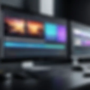 Advanced Video Editing Interface An interface showcasing advanced video editing tools and features