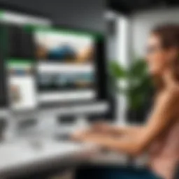 Showcasing GoDaddy's website design interface