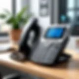 Innovative IP phone setup in a modern office