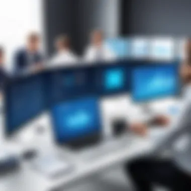 Enhancing Productivity through Collaboration Team collaborating to enhance productivity with Kronos