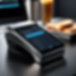 A sleek Toast POS terminal displaying an intuitive interface