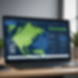 User interface of NordVPN app showcasing features