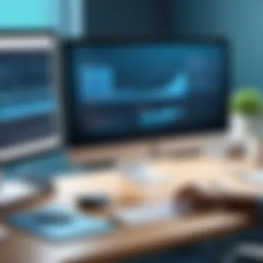 Boosting Workplace Productivity Visual representation of productivity enhancement through software integration