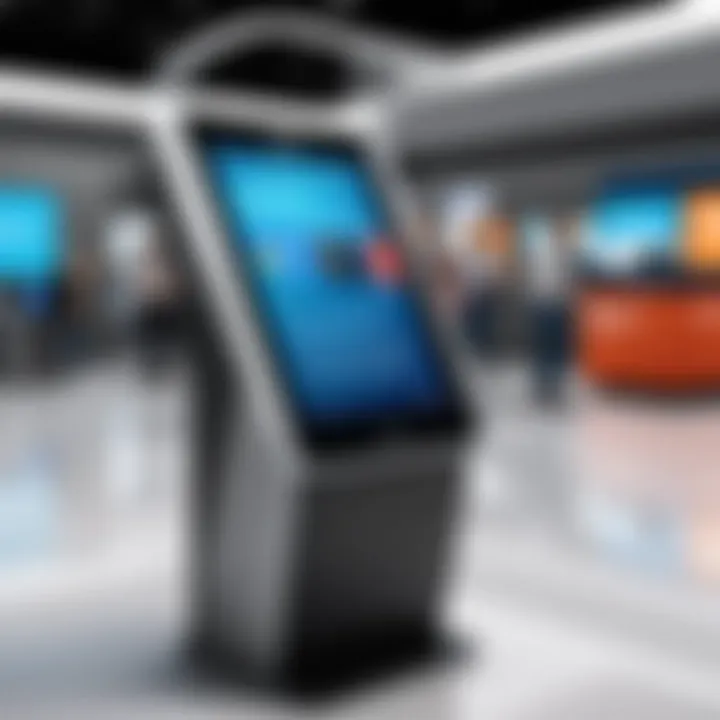 Sling kiosk showcasing advanced technology