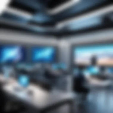 Innovative Learning Environments with Technology A futuristic classroom leveraging technology for enhanced learning
