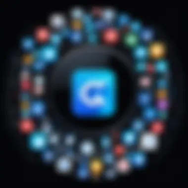 Social Media Management Platforms Collage of logos from various social media management platforms