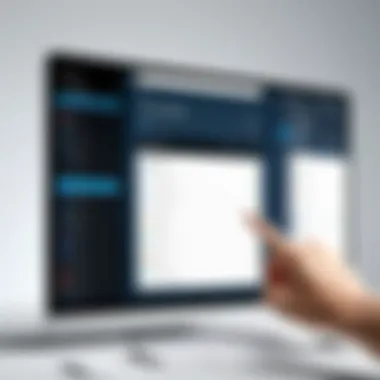 Scheduling Tool Interface A user navigating through a social media scheduling tool interface
