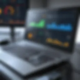 A modern PC management dashboard displaying performance metrics