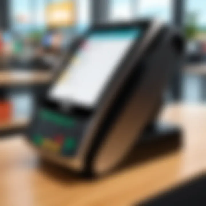 Detailed view of Aloha POS terminal features