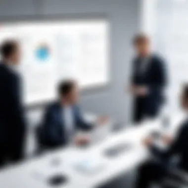 Collaboration with Clarity CRM Illustration of business professionals using Clarity CRM
