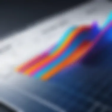 Graph illustrating pricing trends over time