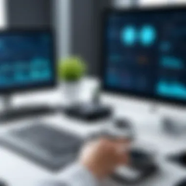 Uprise EHR in a Clinical Environment Healthcare professional utilizing Uprise EHR in a clinical setting