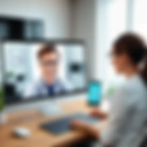 A digital consultation taking place via video call